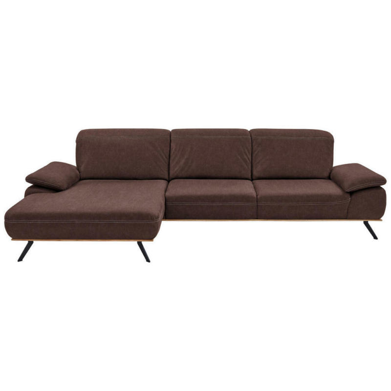 Ecksofa in Mikrofaser Braun