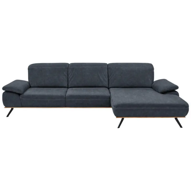 Ecksofa in Mikrofaser Blau