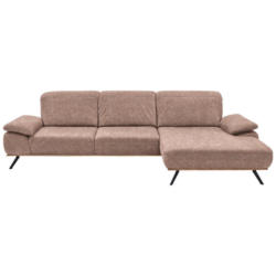 Ecksofa in Mikrofaser Altrosa