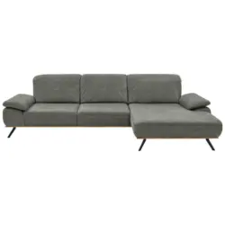 Ecksofa in Mikrofaser Grau