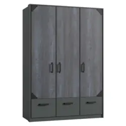 Drehtürenschrank in Graphitfarben