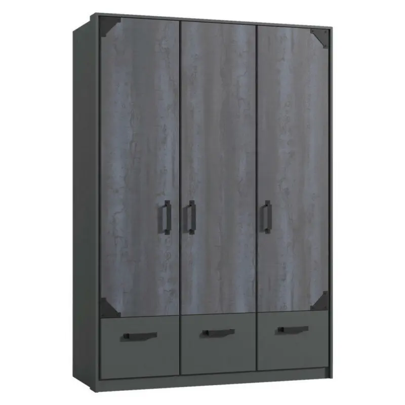 Drehtürenschrank in Graphitfarben