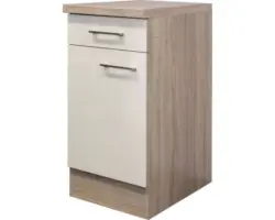 Unterschrank Flex Well Nepal Kaschmir glänzend 40x86x60 cm mit Drehtür