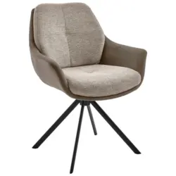 Armlehnstuhl in Eisen Webstoff, Mikrofaser