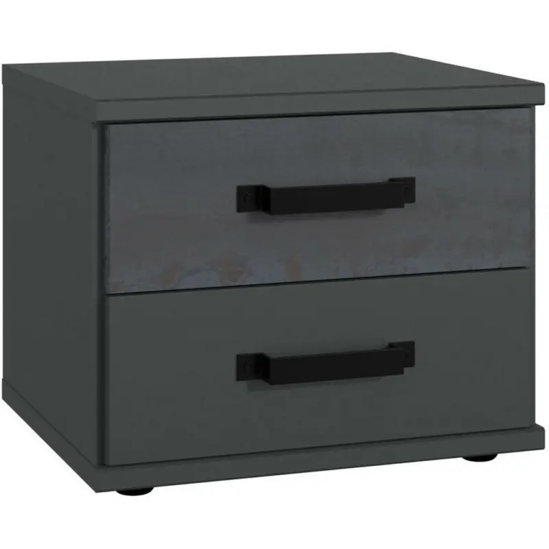 Nachtkästchen in Graphitfarben