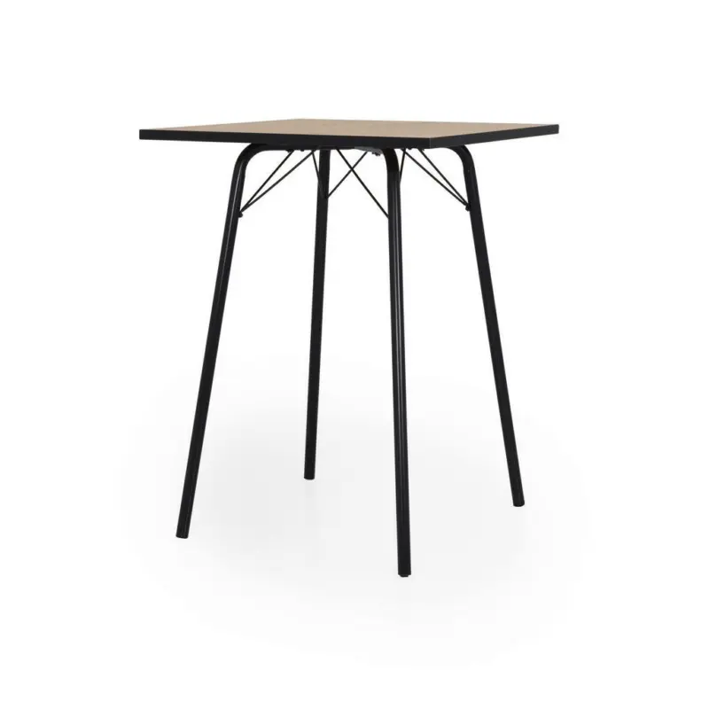 Bartisch in Metall, Holzwerkstoff 80/80/105 cm
