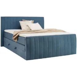 Boxspringbett 160/200 cm in Blau