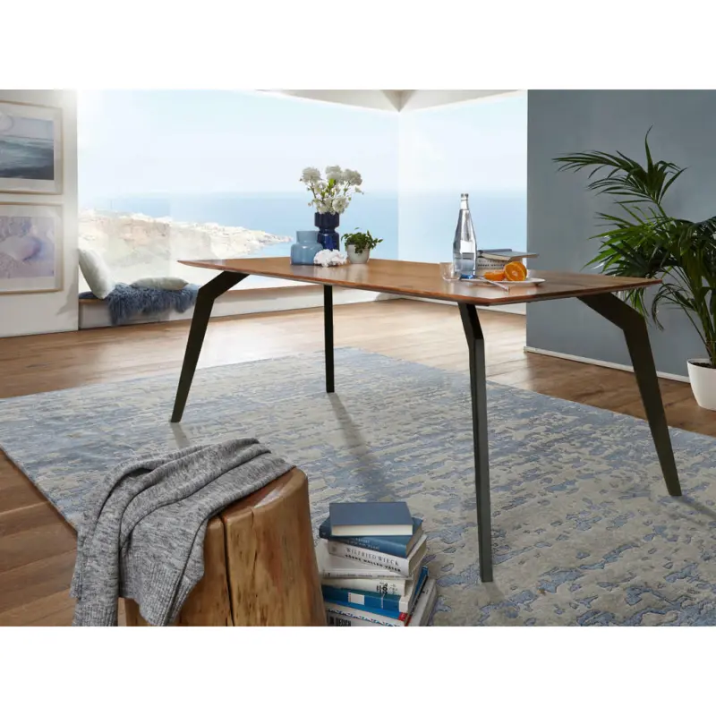 Esstisch in Holz, Metall 140/90/75 cm