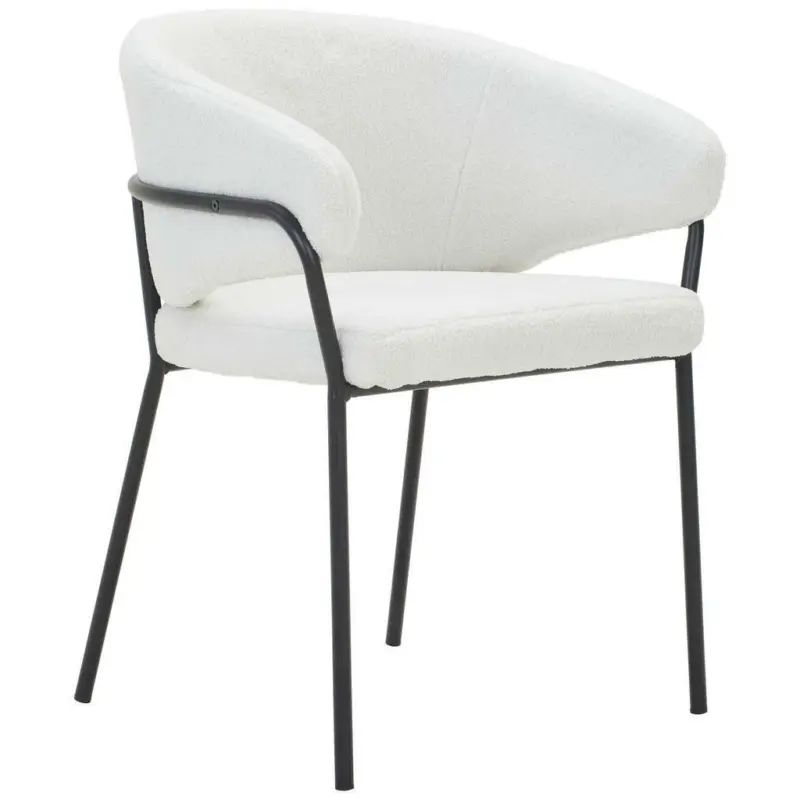 Armlehnstuhl in Eisen Teddystoff