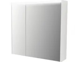 LED-Spiegelschrank Baden Haus Nizza 2-türig 70x67x15 cm weiß
