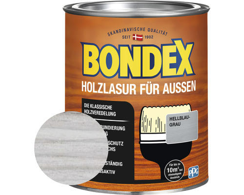 Holzschutz-Lasur Bondex hellgrau 750 ml