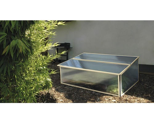 Frühbeet Vitavia Levana 95x55x28/36 cm weiß