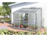 Hornbach Anlehngewächshaus Vitavia Ida 5200 Hohlkammerplatten 4 mm 201x262 cm Aluminium