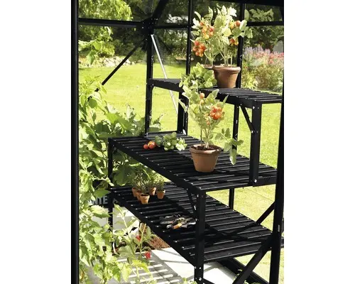 Tischaufsatz Vitavia für Aluminiumtisch, 121 x 28 x 39 cm, schwarz