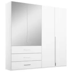 Drehtürenschrank in Weiß