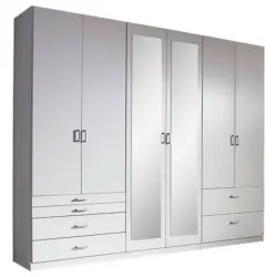 Drehtürenschrank in Weiß