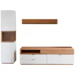 XXXLutz Lauterach - Ihr M&ouml;belhaus bei Bregenz Wohnwand 250/205/50 cm in Wei&szlig;, Eichefarben