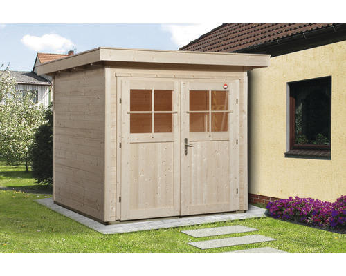 Gartenhaus weka mit Fußboden 205 x 209 cm natur