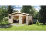 Hornbach Gartenhaus weka mit Fußboden und Geräteraum 400 x 235 cm natur
