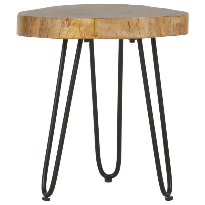 Beistelltisch in Holz, Metall 40/40/45 cm
