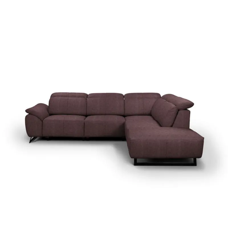 Ecksofa in Chenille Braun
