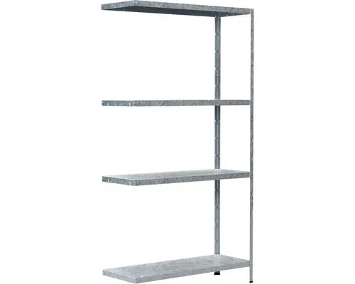 Steck-Anbauregal Schulte verzinkt 800x1500x300 mm 4 Böden