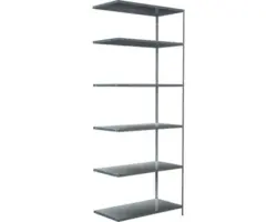 Steck-Anbauregal Schulte 1000x2500x500 mm 6 Böden, verzinkt