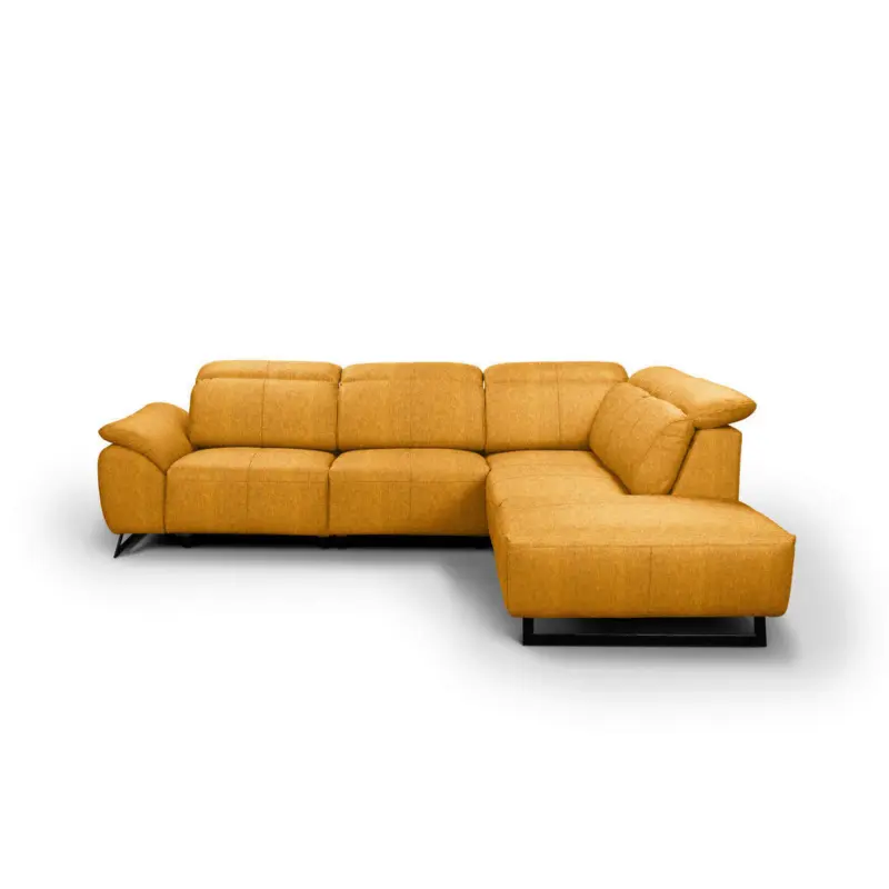Ecksofa in Chenille Gelb