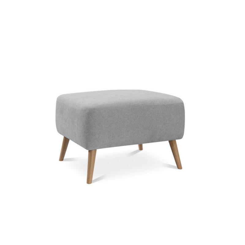 Hocker in Textil Silberfarben