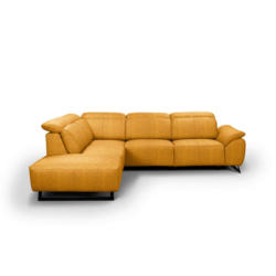 Ecksofa in Chenille Gelb