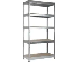 Grundregal Schulte Regalwelt verzinkt 2000 x 1000 x 500 mm 5 Böden Tragkraft 1500 kg