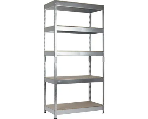 Grundregal Schulte Regalwelt verzinkt 2000 x 1000 x 500 mm 5 Böden Tragkraft 1500 kg