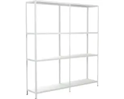 Grundregal Anbauregal Schulte Regalwelt weiß 1800 x 1600 x 350 mm 8 Böden Tragkraft 680 kg