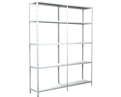 Steck-Grundregal und Anbauregal weiß 1600x2000x350 mm, 10 Böden, Set