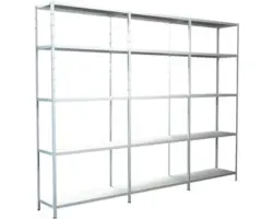 Grundregal Anbauregal Schulte Regalwelt weiß 2000 x 2600 x 350 mm 15 Böden Tragkraft 1275 kg