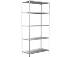 Steck-Grundregal Schulte weiß 1000x2000x500 mm 5 Böden