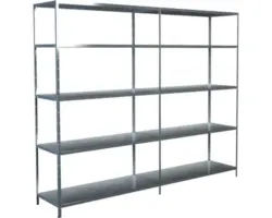 Steck-Grundregal und Anbauregal Schulte 2400x2000x500 mm, 10 Böden, Set, verzinkt