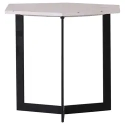 Beistelltisch in Metall, Stein 60/51/50 cm