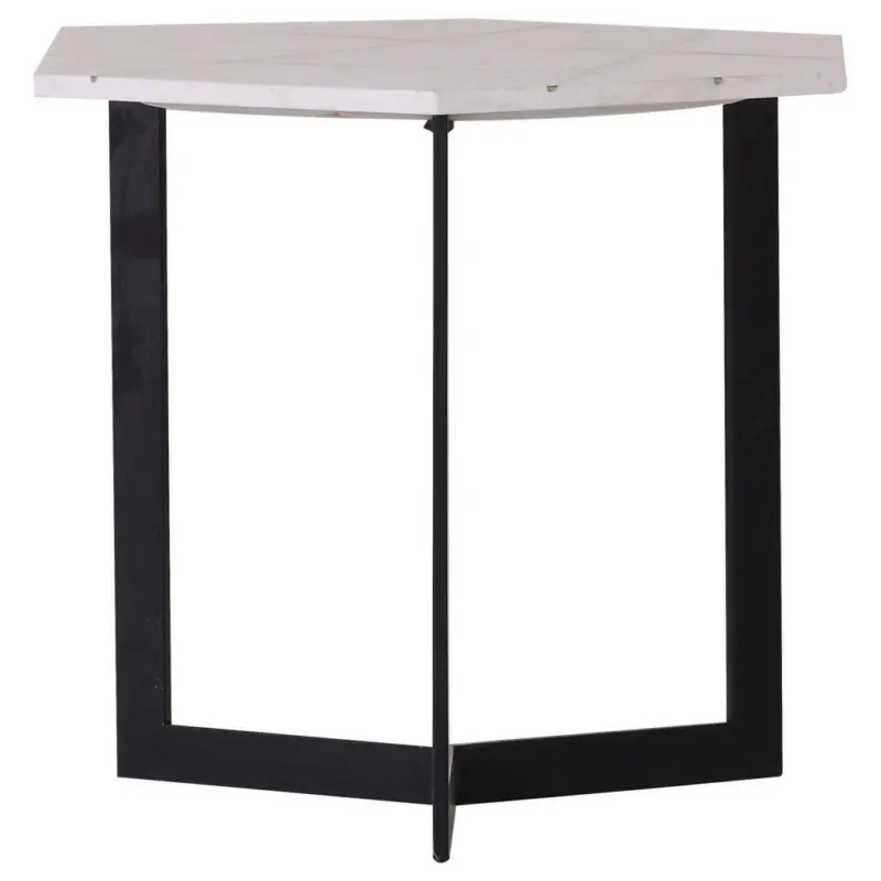 Beistelltisch in Metall, Stein 60/51/50 cm