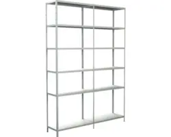 Grundregal Anbauregal Schulte Regalwelt weiß 2300 x 1600 x 350 mm 12 Böden Tragkraft 1020 kg