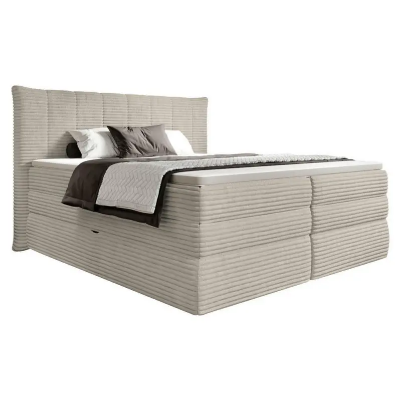 Boxspringbett 160/200 cm in Hellbraun