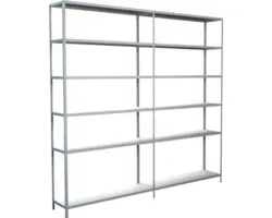 Grundregal Anbauregal Schulte Regalwelt weiß 2300 x 2400 x 350 mm 12 Böden Tragkraft 1020 kg