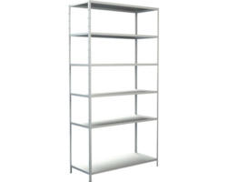 Steck-Grundregal Schulte 1200x2300x500 mm 6 Böden, weiß