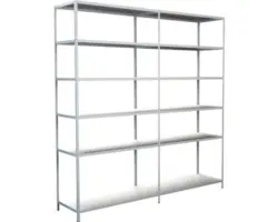 Grundregal Anbauregal Schulte Regalwelt weiß 2300 x 2200 x 500 mm 12 Böden Tragkraft 1020 kg