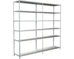 Grundregal Anbauregal Schulte Regalwelt weiß 2300 x 2400 x 500 mm 12 Böden Tragkraft 1020 kg