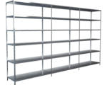 Hornbach Steck-Grundregal und 2 Anbauregale verzinkt 2300x2600x500 mm 18 Böden geteilte Winkelprofile Set Tragkraft 1530 kg