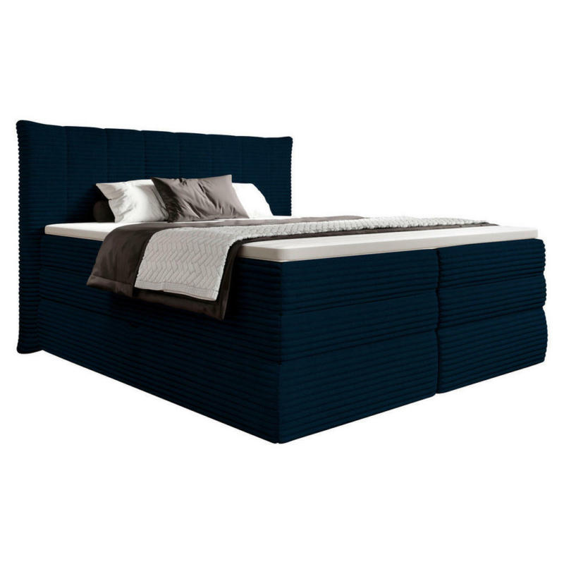 Boxspringbett 160/200 cm in Blau