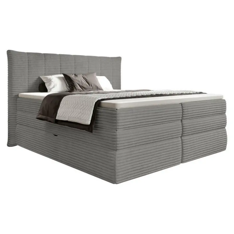 Boxspringbett 180/200 cm in Grau