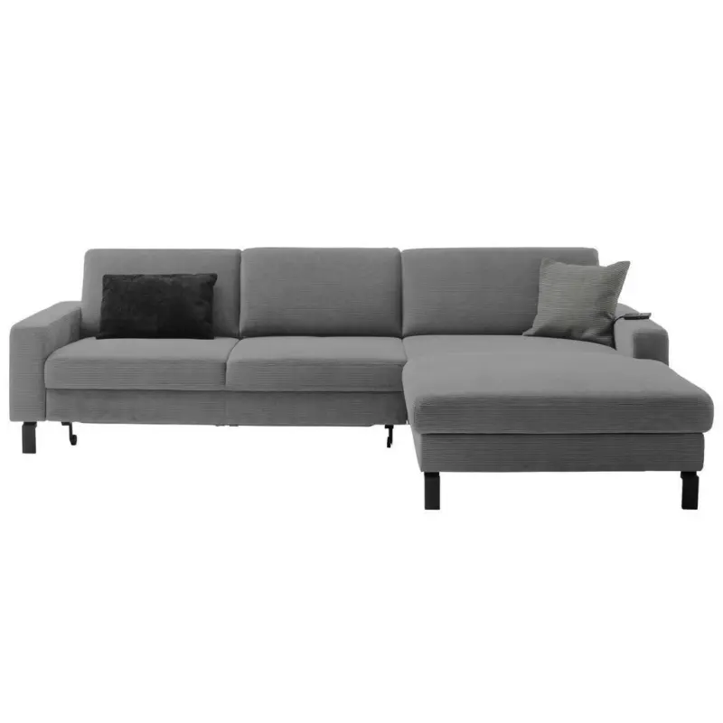 Ecksofa in Kord Grau
