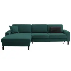 Ecksofa in Kord Grün
